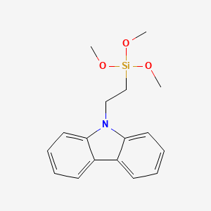 molecular formula C17H21NO3Si B3056368 9H-Carbazole, 9-[2-(trimethoxysilyl)ethyl]- CAS No. 70851-54-6
