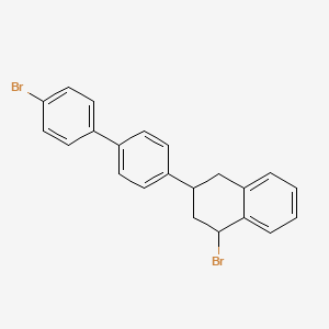 molecular formula C22H18Br2 B3056378 Naphthalene, 1-bromo-3-(4'-bromo[1,1'-biphenyl]-4-yl)-1,2,3,4-tetrahydro- CAS No. 70942-04-0