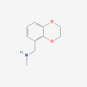 molecular formula C10H13NO2 B3056385 1-(2,3-Dihydrobenzo[b][1,4]dioxin-5-yl)-N-methylmethanamine CAS No. 709649-64-9