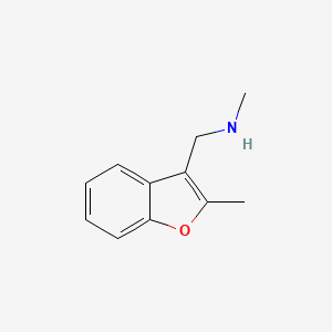 molecular formula C11H13NO B3056386 N-Methyl-1-(2-methylbenzofuran-3-yl)methanamine CAS No. 709651-54-7