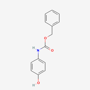 molecular formula C14H13NO3 B3056397 (4-Hydroxy-phenyl)-carbamic acid benzyl ester CAS No. 7107-59-7