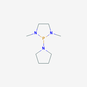molecular formula C8H18N3P B3056428 1,3-二甲基-2-(吡咯烷-1-基)-1,3,2-二氮杂磷杂环丁烷 CAS No. 7137-84-0