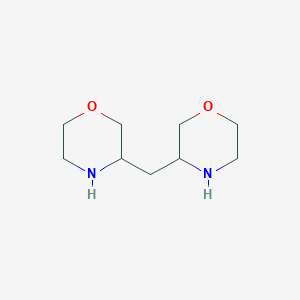 molecular formula C9H18N2O2 B3056435 3,3'-Methanediyldimorpholine CAS No. 7143-20-6