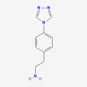 molecular formula C10H12N4 B3056440 2-[4-(4H-1,2,4-Triazol-4-yl)phenyl]ethan-1-amine CAS No. 714568-70-4