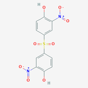 molecular formula C12H8N2O8S B3056446 4-(4-Hydroxy-3-nitro-phenyl)sulfonyl-2-nitro-phenol CAS No. 7149-20-4