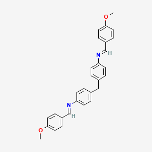 molecular formula C29H26N2O2 B3056455 Benzenamine, 4,4'-methylenebis[N-[(4-methoxyphenyl)methylene]- CAS No. 71520-33-7