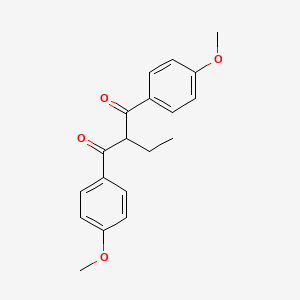 molecular formula C19H20O4 B3056456 2-Ethyl-1,3-bis(4-methoxyphenyl)propane-1,3-dione CAS No. 71526-44-8