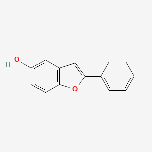 molecular formula C14H10O2 B3056496 5-Benzofuranol, 2-phenyl- CAS No. 7182-29-8