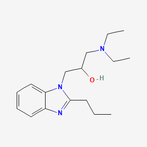 2-Propanol, 1-(diethylamino)-3-(2-propyl-1-benzimidazolyl)-