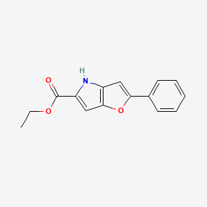 molecular formula C15H13NO3 B3056511 4H-Furo[3,2-b]pyrrole-5-carboxylic acid, 2-phenyl-, ethyl ester CAS No. 71971-00-1