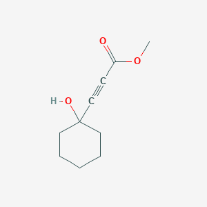molecular formula C10H14O3 B3056516 2-丙炔酸，3-(1-羟基环己基)-，甲酯 CAS No. 72036-33-0