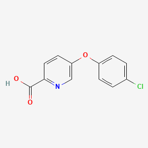 molecular formula C12H8ClNO3 B3056533 Picolinic acid, 5-(p-chlorophenoxy)- CAS No. 72133-24-5