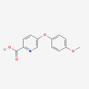 molecular formula C13H11NO4 B3056535 Picolinic acid, 5-(p-methoxyphenoxy)- CAS No. 72133-36-9