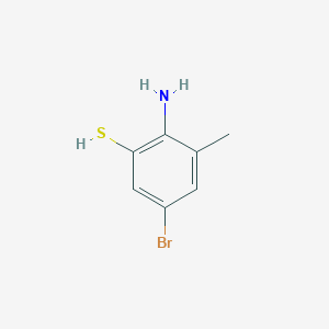 molecular formula C7H8BrNS B3056539 Benzenethiol, 2-amino-5-bromo-3-methyl- CAS No. 72168-01-5
