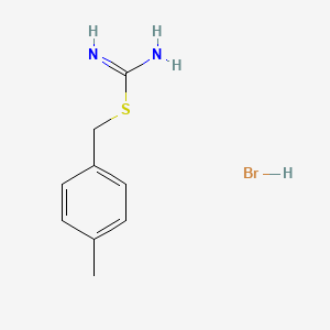 {[(4-Methylphenyl)methyl]sulfanyl}methanimidamide hydrobromide