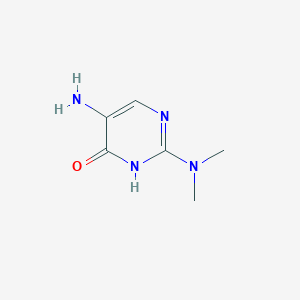 molecular formula C6H10N4O B3056567 5-Amino-2-(dimethylamino)pyrimidin-4(3H)-one CAS No. 72410-49-2