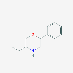 molecular formula C12H17NO B3056575 5-Ethyl-2-phenylmorpholine CAS No. 7250-96-6