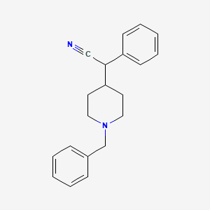 molecular formula C20H22N2 B3056581 1-Benzyl-alpha-phenylpiperidine-4-acetonitrile CAS No. 7254-21-9