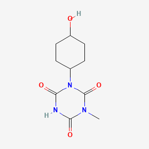 molecular formula C10H15N3O4 B3056588 1,3,5-Triazine-2,4,6(1H,3H,5H)-trione, 1-(4-hydroxycyclohexyl)-3-methyl- CAS No. 72576-14-8