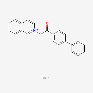molecular formula C23H18BrNO B3056596 2-(2-[1,1'-Biphenyl]-4-yl-2-oxoethyl)isoquinolinium bromide CAS No. 72666-55-8