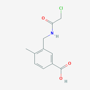 molecular formula C11H12ClNO3 B3056604 3-{[(Chloroacetyl)amino]methyl}-4-methylbenzoic acid CAS No. 727673-69-0
