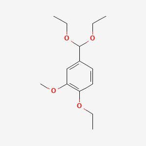 molecular formula C14H22O4 B3056606 4-(Diethoxymethyl)-1-ethoxy-2-methoxybenzene CAS No. 72797-28-5