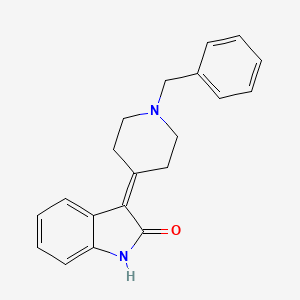 molecular formula C20H20N2O B3056612 3-(1-Benzylpiperidin-4-ylidene)-1,3-dihydro-2H-indol-2-one CAS No. 72831-92-6