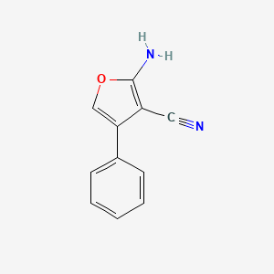 molecular formula C11H8N2O B3056627 2-Amino-4-phenyl-3-furonitrile CAS No. 72982-21-9