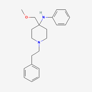 molecular formula C21H28N2O B3056630 4-Piperidinamine, 4-(methoxymethyl)-N-phenyl-1-(2-phenylethyl)- CAS No. 72996-91-9
