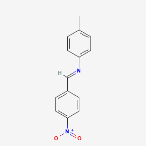 molecular formula C14H12N2O2 B3056634 Benzenamine, 4-methyl-N-[(4-nitrophenyl)methylene]- CAS No. 730-39-2