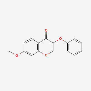 molecular formula C16H12O4 B3056640 7-Methoxy-3-phenoxy-4h-chromen-4-one CAS No. 73023-14-0