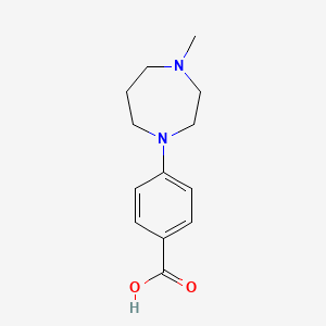 molecular formula C13H18N2O2 B3056647 4-(4-Methyl-1,4-diazepan-1-YL)benzoic acid CAS No. 730933-25-2
