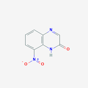 molecular formula C8H5N3O3 B3056652 2(1H)-quinoxalinone, 8-nitro- CAS No. 73148-21-7