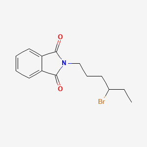 molecular formula C14H16BrNO2 B3056655 2-(4-Bromohexyl)-1H-isoindole-1,3(2H)-dione CAS No. 73168-40-8