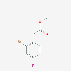 molecular formula C10H10BrFO2 B3056665 Ethyl 2-(2-bromo-4-fluorophenyl)acetate CAS No. 73225-44-2