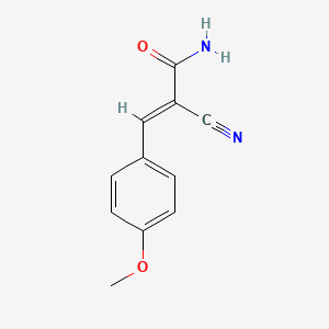 molecular formula C11H10N2O2 B3056668 (2E)-2-cyano-3-(4-methoxyphenyl)prop-2-enamide CAS No. 7324-84-7