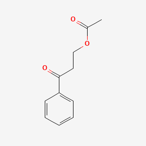 molecular formula C11H12O3 B3056678 3-Oxo-3-phenylpropyl acetate CAS No. 7334-41-0