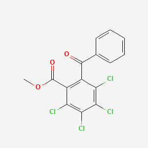 molecular formula C15H8Cl4O3 B3056680 Methyl 2-benzoyl-3,4,5,6-tetrachlorobenzoate CAS No. 7335-83-3