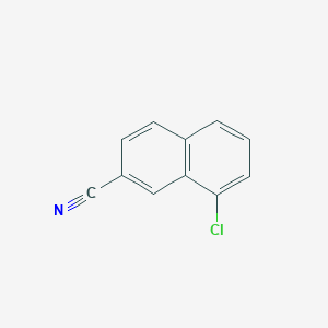 molecular formula C11H6ClN B3056686 8-Chloronaphthalene-2-carbonitrile CAS No. 73399-87-8