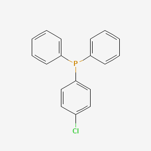 molecular formula C18H14ClP B3056688 Phosphine, (4-chlorophenyl)diphenyl- CAS No. 734-60-1