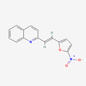 molecular formula C15H10N2O3 B3056699 2-(5-Nitro-2-furylvinyl)quinoline CAS No. 735-84-2