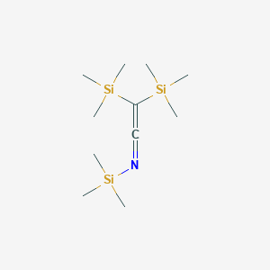 molecular formula C11H27NSi3 B3056701 Silanamine, N-[bis(trimethylsilyl)ethenylidene]-1,1,1-trimethyl- CAS No. 7351-44-2