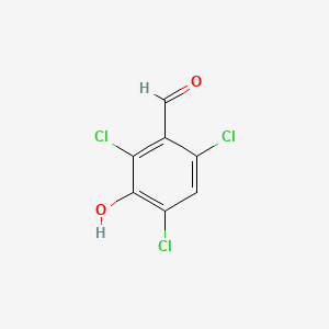 molecular formula C7H3Cl3O2 B3056716 2,4,6-三氯-3-羟基苯甲醛 CAS No. 73664-57-0