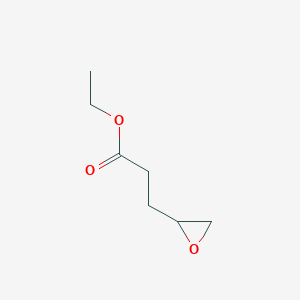molecular formula C7H12O3 B3056718 Oxiranepropanoic acid, ethyl ester CAS No. 73697-60-6