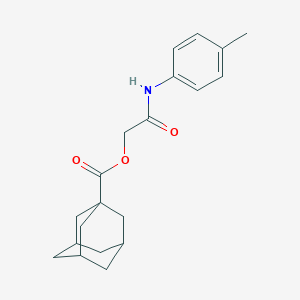 molecular formula C20H25NO3 B305672 2-Oxo-2-(4-toluidino)ethyl 1-adamantanecarboxylate 