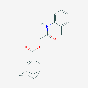 molecular formula C20H25NO3 B305673 2-Oxo-2-(2-toluidino)ethyl 1-adamantanecarboxylate 