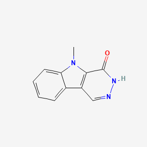 molecular formula C11H9N3O B3056749 4H-Pyridazino(4,5-b)indol-4-one, 3,5-dihydro-5-methyl- CAS No. 73918-69-1