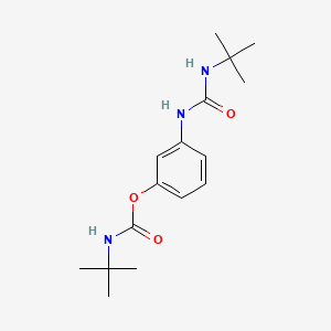 molecular formula C16H25N3O3 B3056756 1-tert-Butyl-3-(m-hydroxyphenyl)urea tert-butylcarbamate CAS No. 73953-68-1