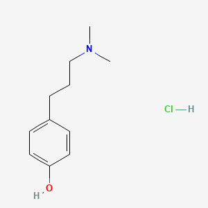 molecular formula C11H18ClNO B3056757 Phenol, p-(3-(dimethylamino)propyl)-, hydrochloride CAS No. 73986-54-6