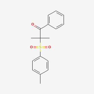 1-Propanone, 2-methyl-2-[(4-methylphenyl)sulfonyl]-1-phenyl-